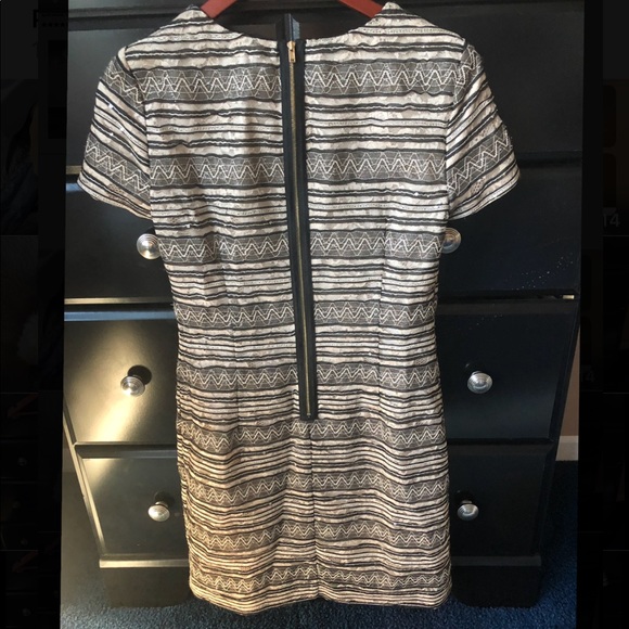 Metallic Sequined Stripe T Shirt Dress - Picture 2 of 2